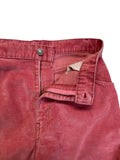 1981 Levis Velours Hose Made In USA 17 Hellrot/Rosa S-M - RareRags