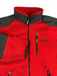 Vintage Adidas Adventure Fleecejacke 90s Made In Japan By Descente Rot Schwarz M