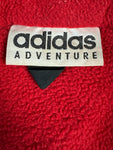 Vintage Adidas Adventure Fleecejacke 90s Made In Japan By Descente Rot Schwarz M