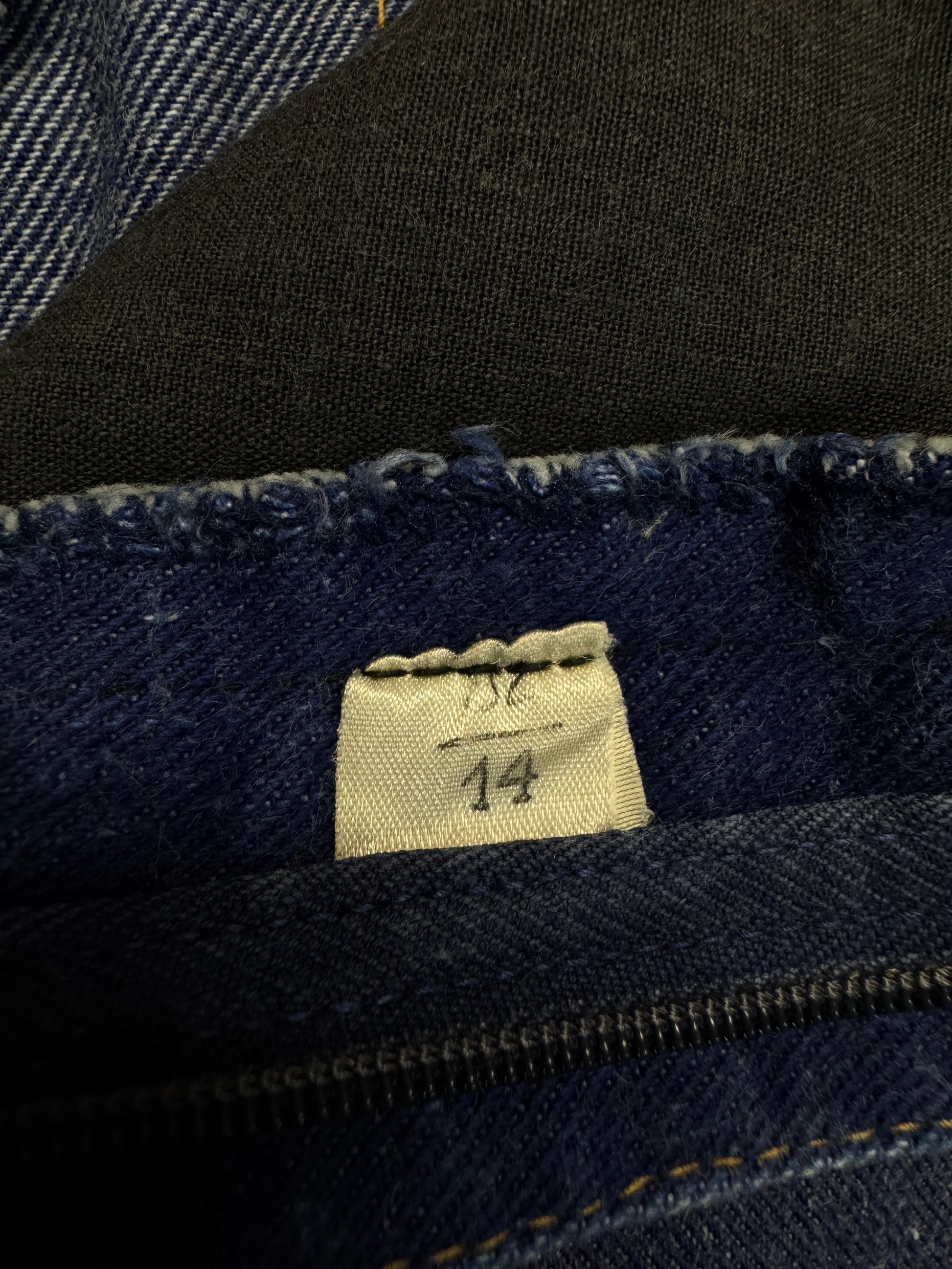 80s H.I.S. Jeans Playboy Buttons Blau S-M - RareRags