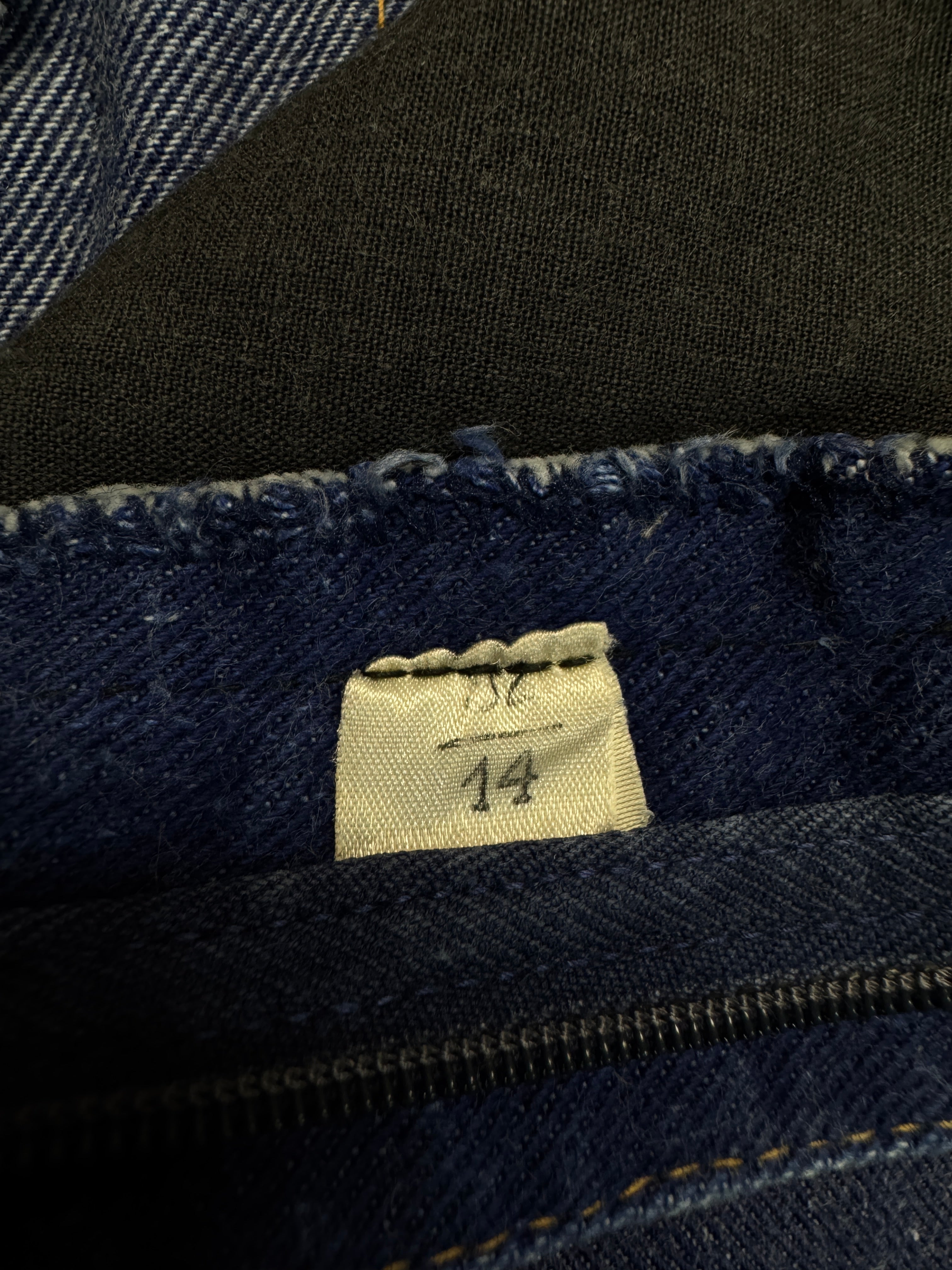 80s H.I.S. Jeans Playboy Buttons Blau S-M - RareRags