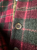 Vintage Lacoste Fleecejacke Mit Cordkragen 90s Made In Spain Kariert Rot Grün M