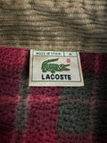 Vintage Lacoste Fleecejacke Mit Cordkragen 90s Made In Spain Kariert Rot Grün M