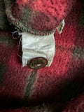 Vintage Lacoste Fleecejacke Mit Cordkragen 90s Made In Spain Kariert Rot Grün M