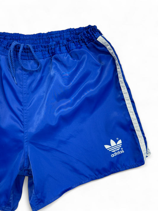 Vintage Adidas Shorts 80s Glanz Sprinter Blau D6 M-L