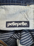 90s Pelle Pelle Baggy Jeans Dark Denim Paint Splatter Blau W34 L34 - RareRags