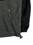 Vintage Adidas Fleecejacke 90s Trefoil-Zip Made In Spain Schwarz Grau (8) L-XL