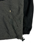 Vintage Adidas Fleecejacke 90s Trefoil-Zip Made In Spain Schwarz Grau (8) L-XL