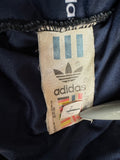 Vintage Adidas Fleecejacke 90s Trefoil-Zip Made In Spain Schwarz Grau (8) L-XL