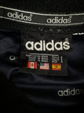 Vintage Adidas Fleecejacke 90s Trefoil-Zip Made In Spain Schwarz Grau (8) L-XL