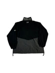 Vintage Adidas Fleecejacke 90s Trefoil-Zip Made In Spain Schwarz Grau (8) L-XL