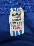 Vintage Adidas Shorts 80s Glanz Sprinter "Santiago" Nadelstreifen Made In West Germany Blau M-L