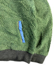 Vintage Titicaca Sherpa-Fleecejacke Mit Kapuze 90s Japanese Brand Grün Blau XS-S