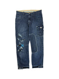 00s Bullrot Baggy Jeans Japanese Design Blau L-XL - RareRags
