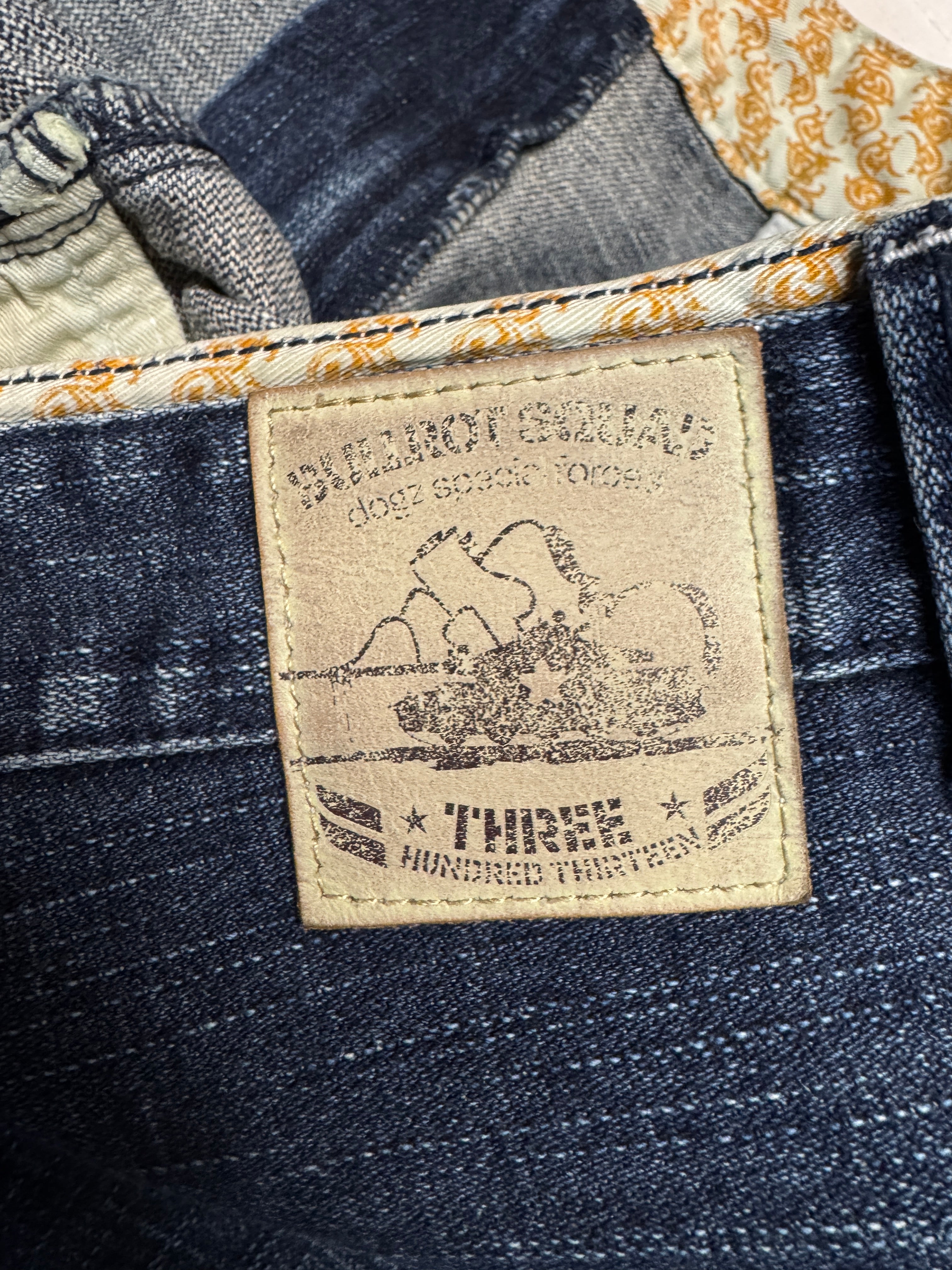 00s Bullrot Baggy Jeans Japanese Design Blau L-XL - RareRags