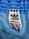 Vintage Adidas Shorts 80s Glanz Sprinter Nadelstreifen Made In West Germany Blau D6 M-L