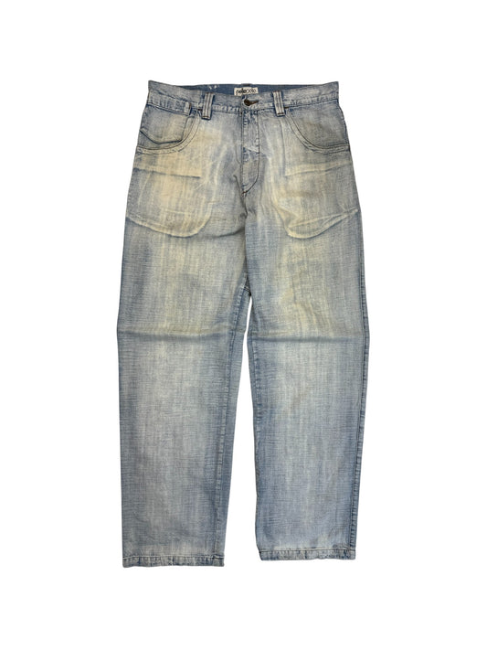 90s Pelle Pelle Baggy Jeans Sample Hellblau W36 L34 - RareRags