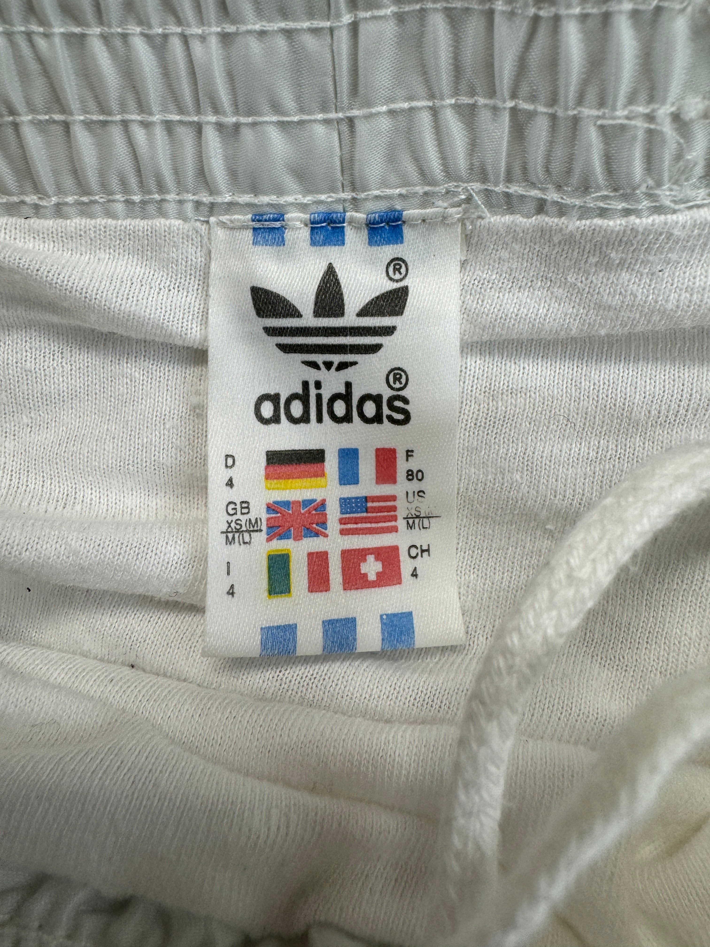 Vintage Adidas Shorts 80s Glanz Sprinter Made In Yugoslavia Weiß D4 S-M