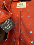 Vintage Borrelli Napoli Krawatte 90s Seide Made In Italy Rot