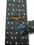 Vintage Christian Dior Krawatte 90s Seide Made In France Dunkelblau