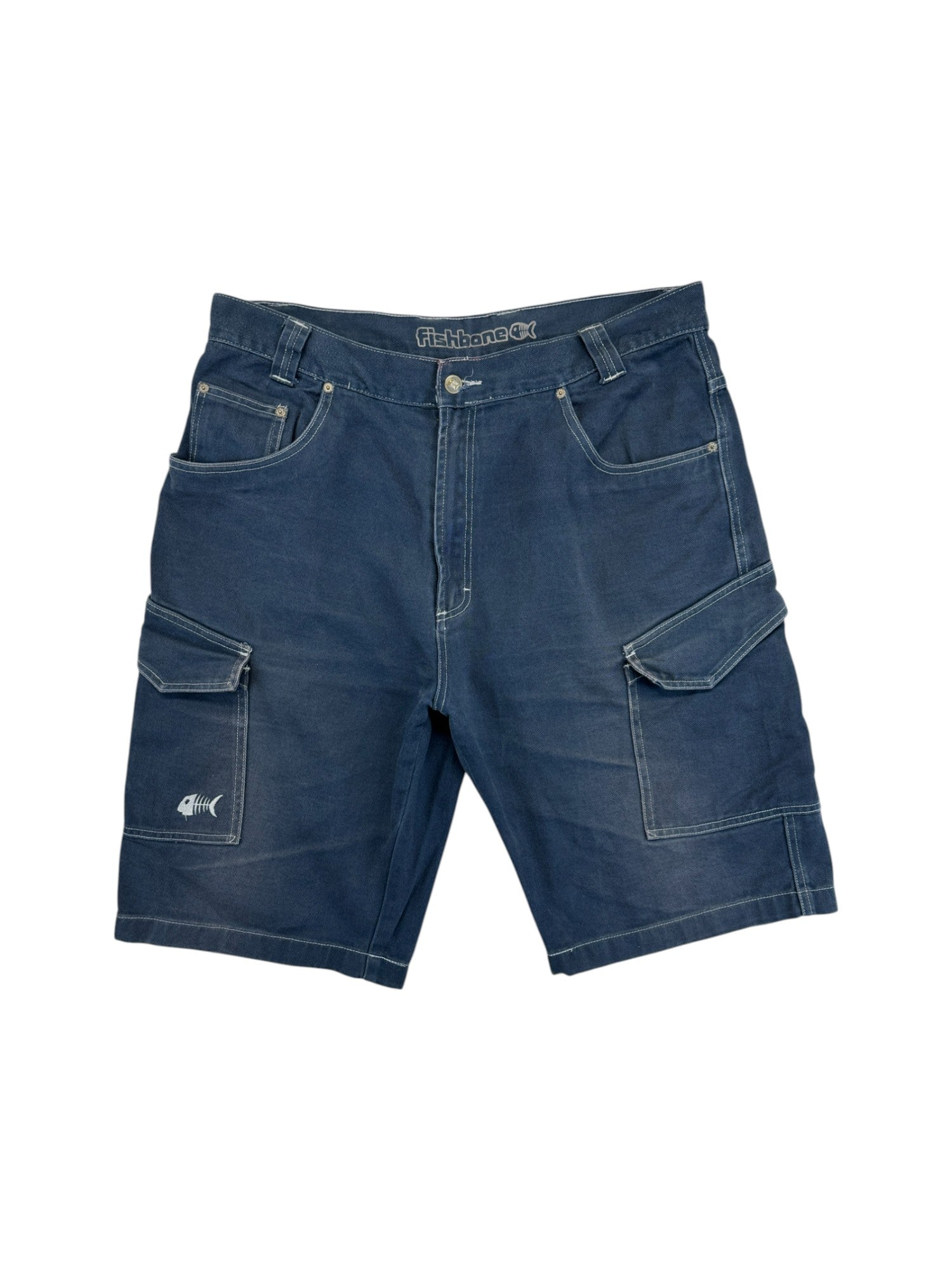 Vintage Fishbone Shorts 90s Baggy Y2K Dunkelblau (Night) XL