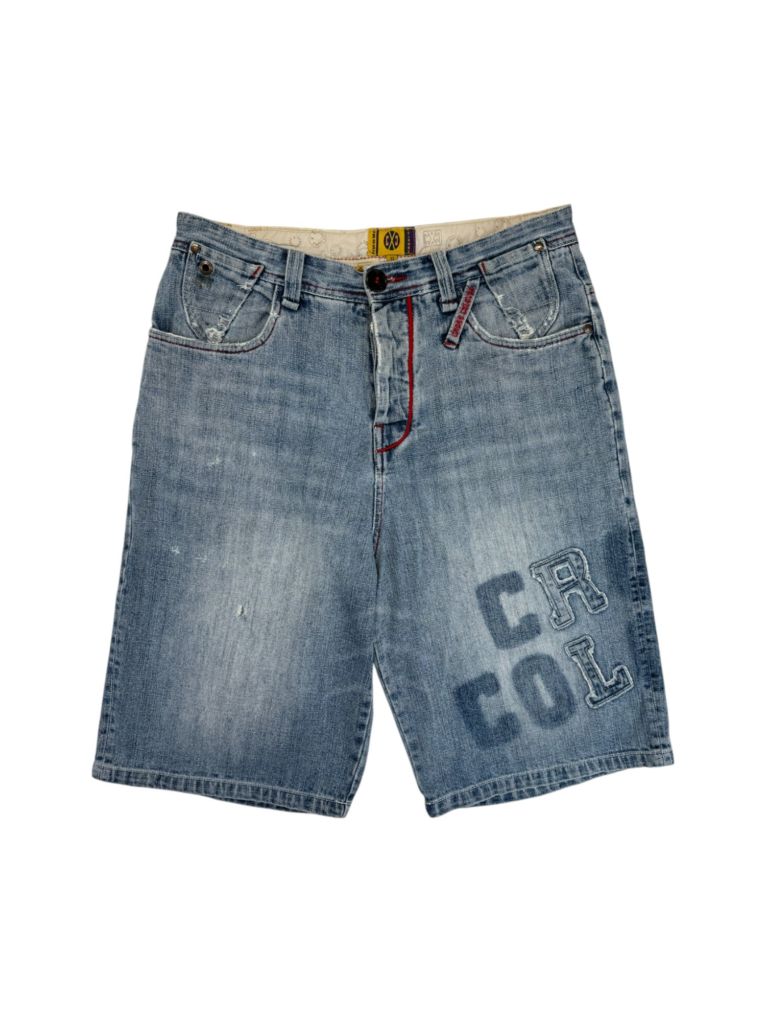 Vintage Cross Colours Jorts 90s Baggy Y2K Blau 32