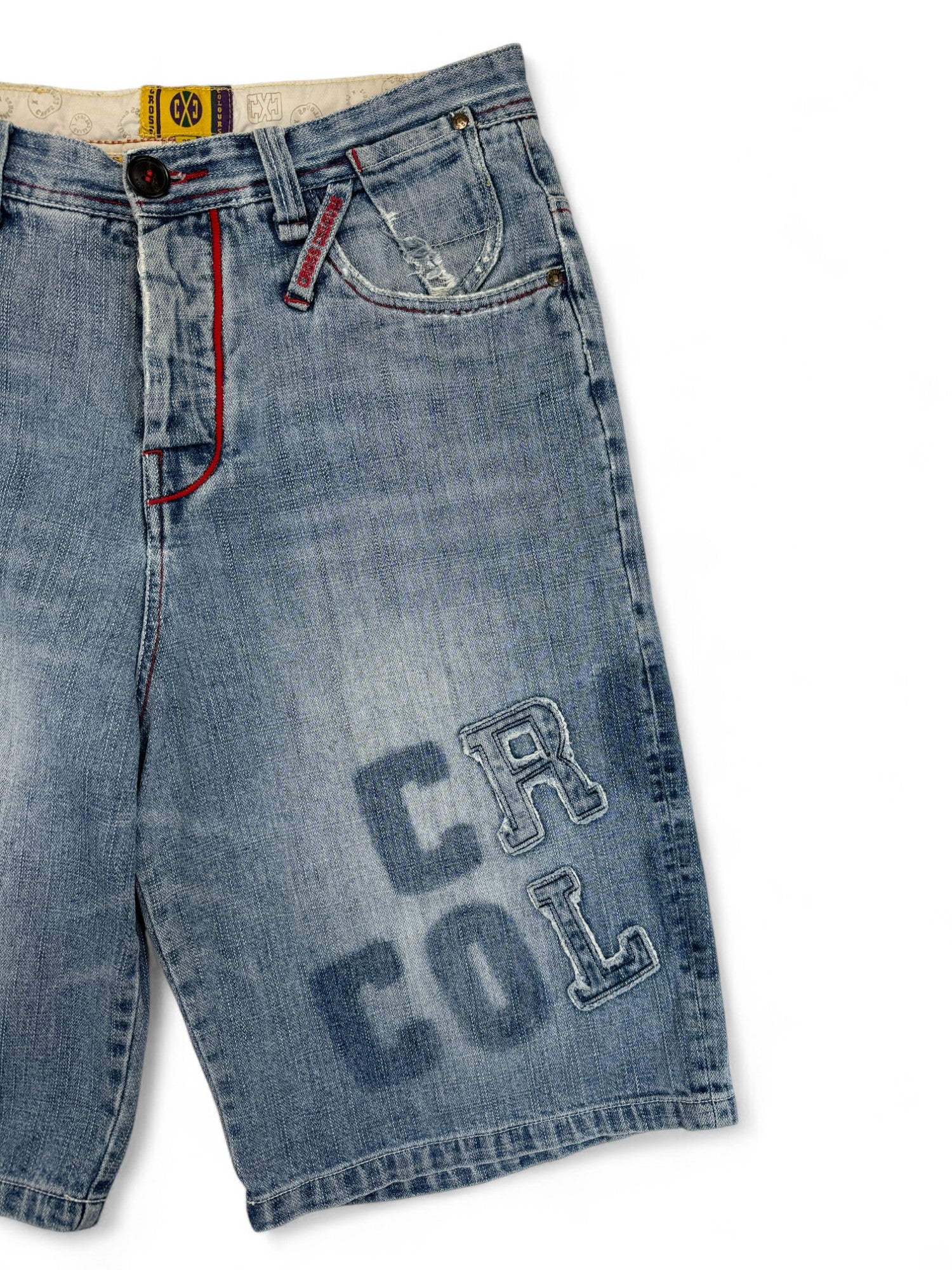 Vintage Cross Colours Jorts 90s Baggy Y2K Blau 32