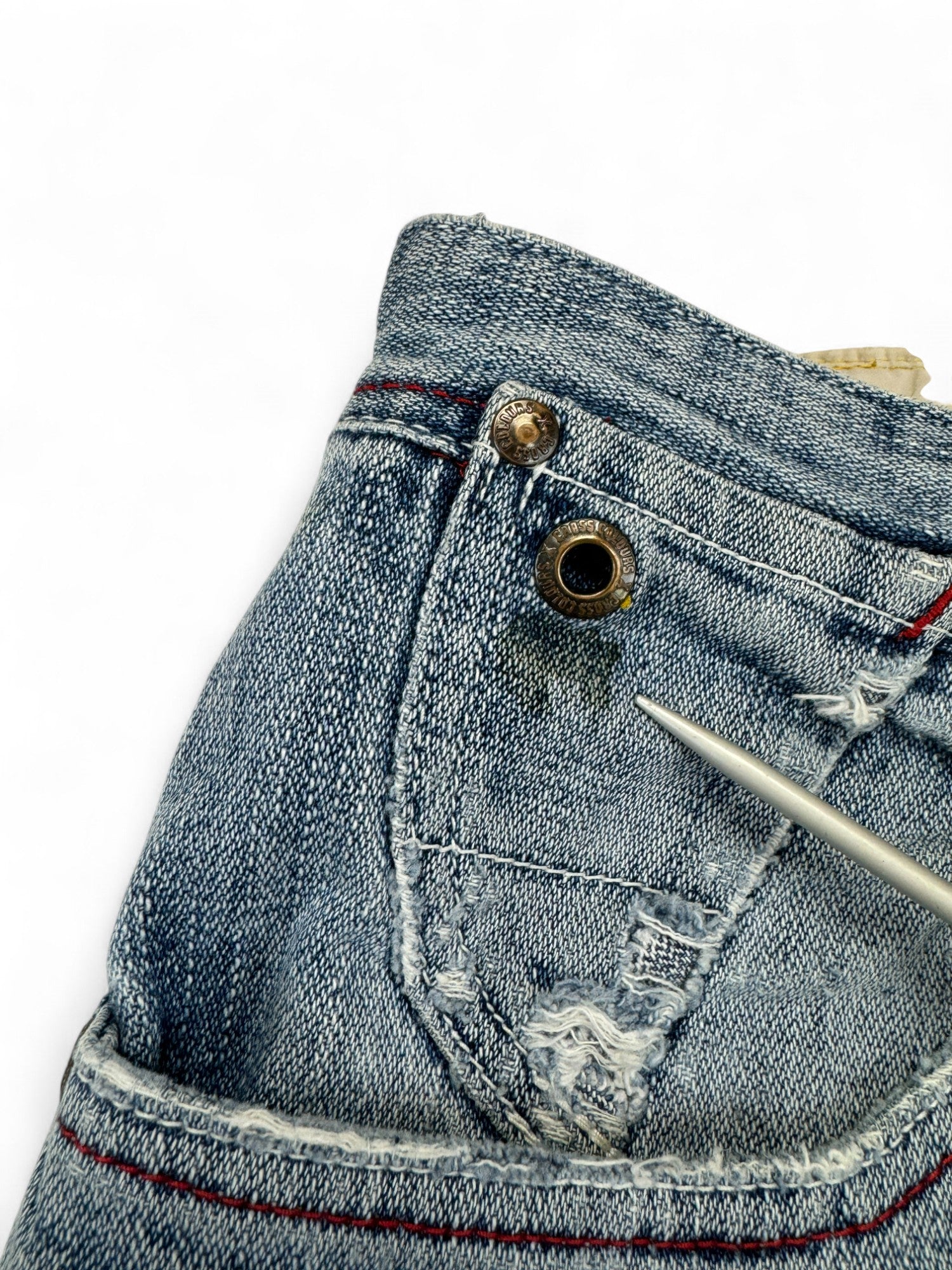 Vintage Cross Colours Jorts 90s Baggy Y2K Blau 32