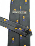 Olandre Krawatte 00s "Nokia" Handy Print Dunkelblau