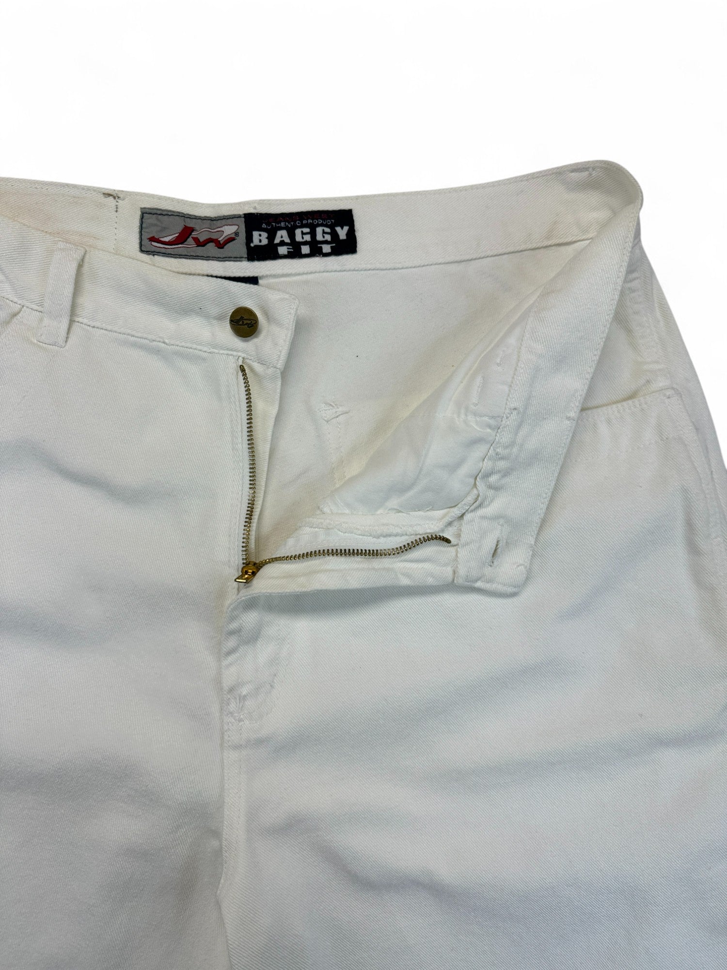 Vintage JW Shorts 90s Baggy Fit Basic Weiß 38