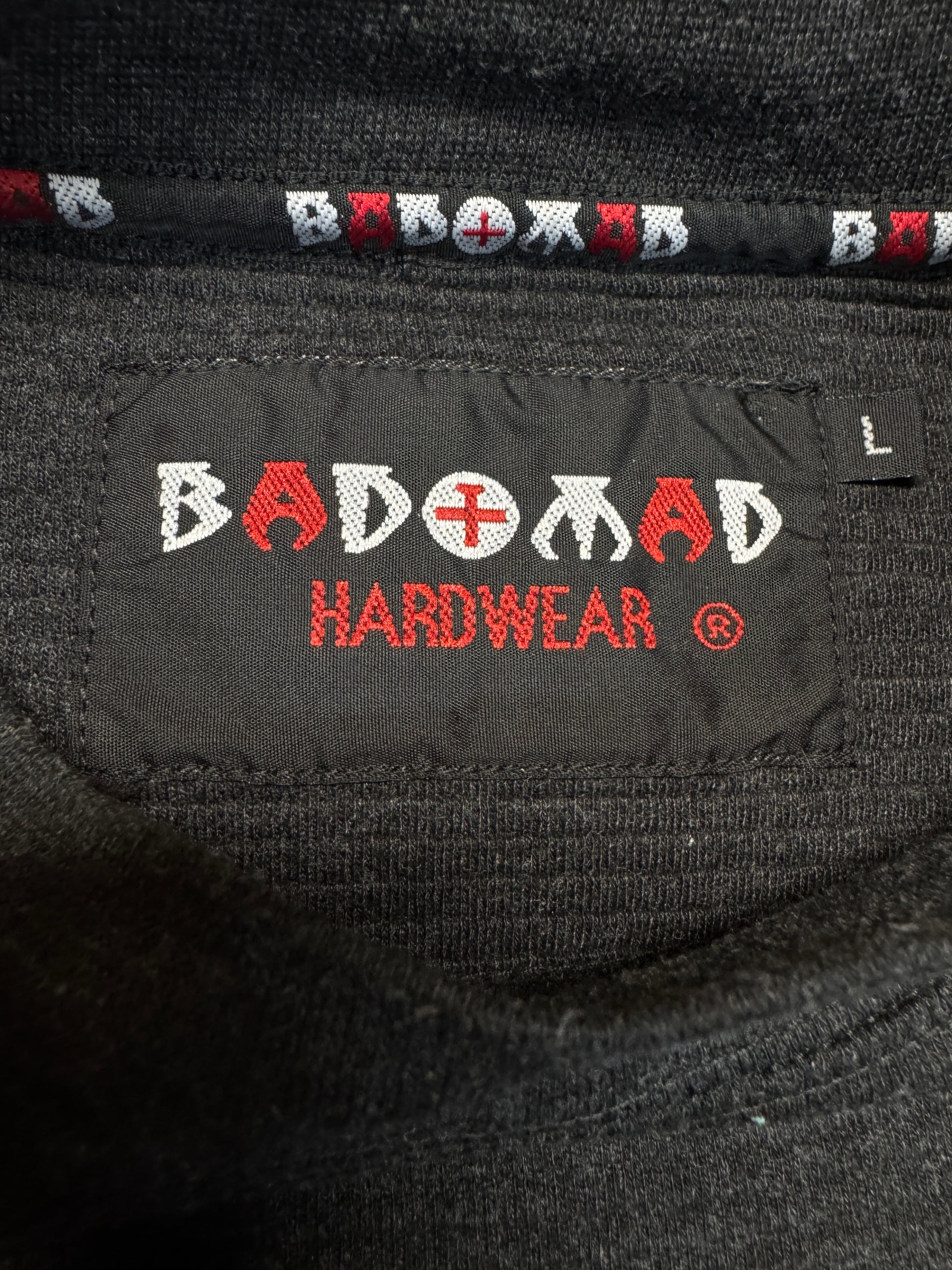 00s Bad+Mad Shirt "Watch out!" Dunkelgrau L - RareRags