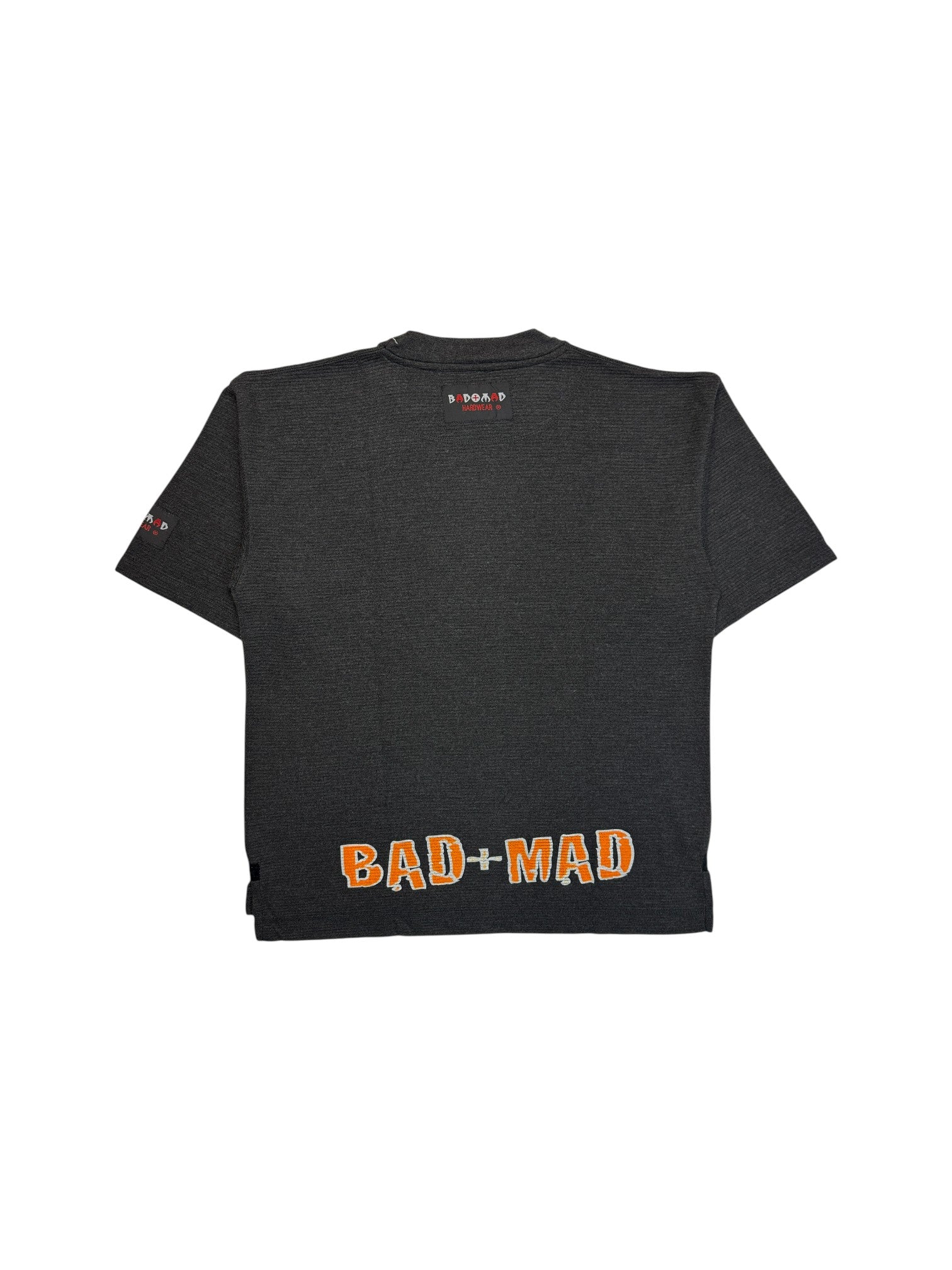 00s Bad+Mad Shirt "Watch out!" Dunkelgrau L - RareRags