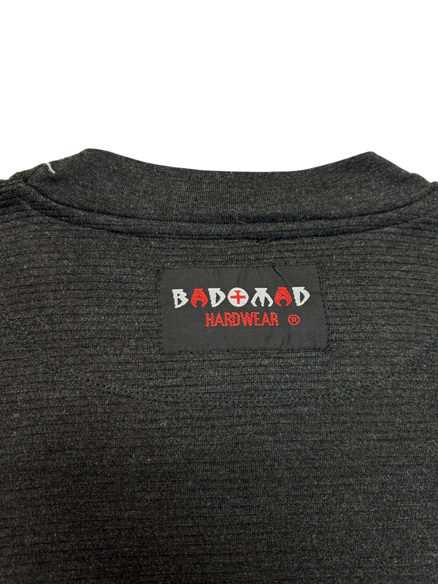 00s Bad+Mad Shirt "Watch out!" Dunkelgrau L - RareRags