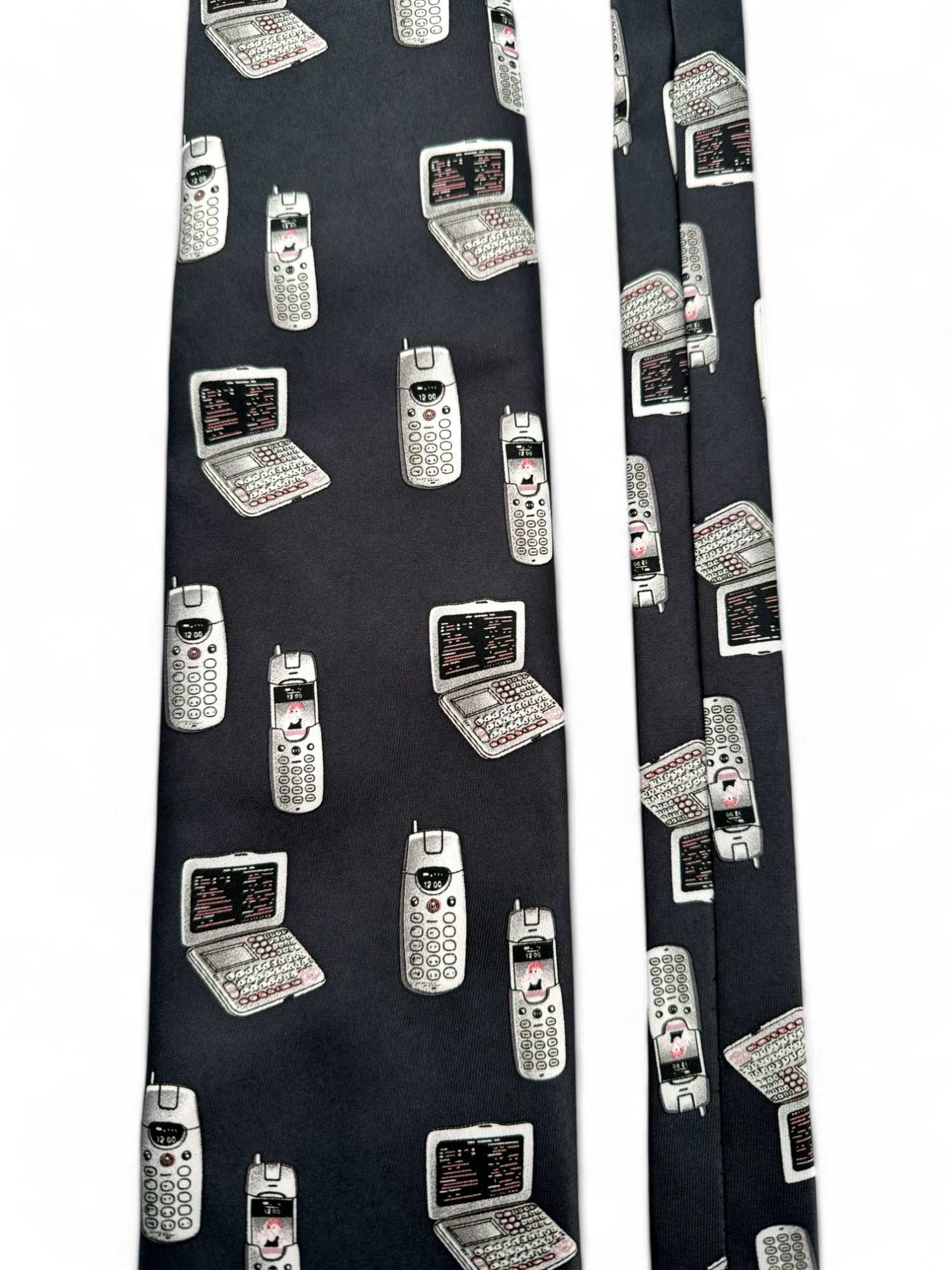 Olandre Krawatte 00s "Nokia" Laptop&Handy Dunkelblau - RareRags