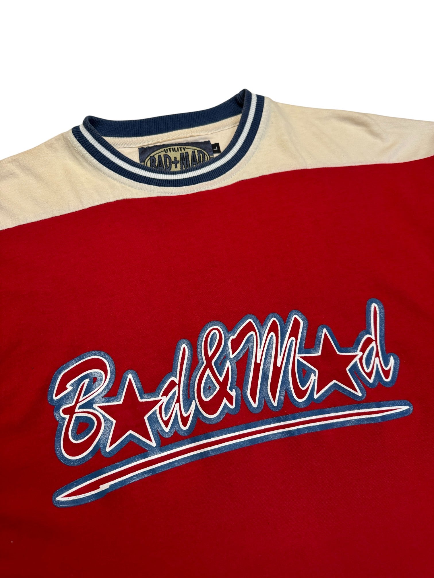 00s Bad+Mad Shirt "Utility" Rot L - RareRags