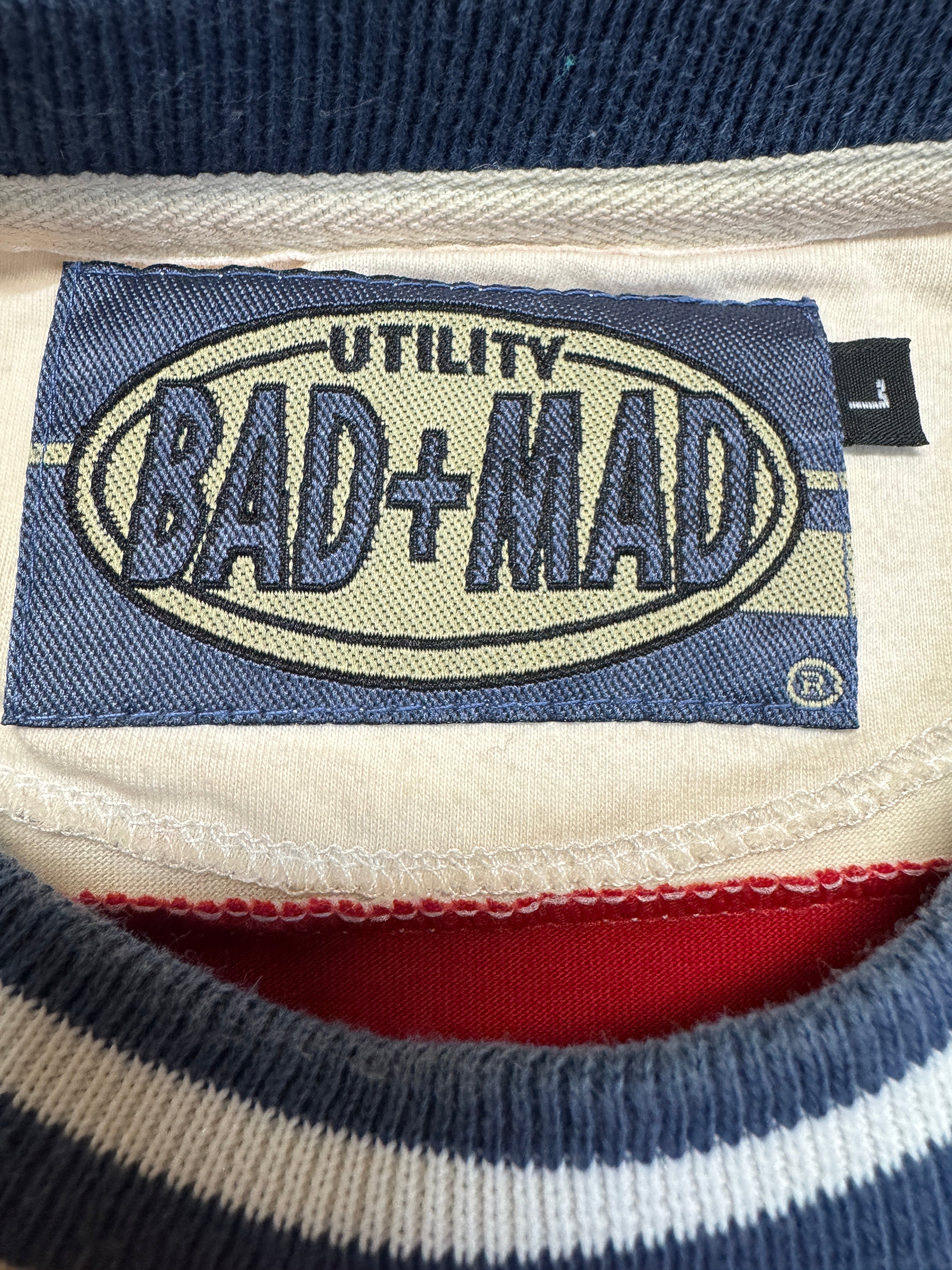00s Bad+Mad Shirt "Utility" Rot L - RareRags