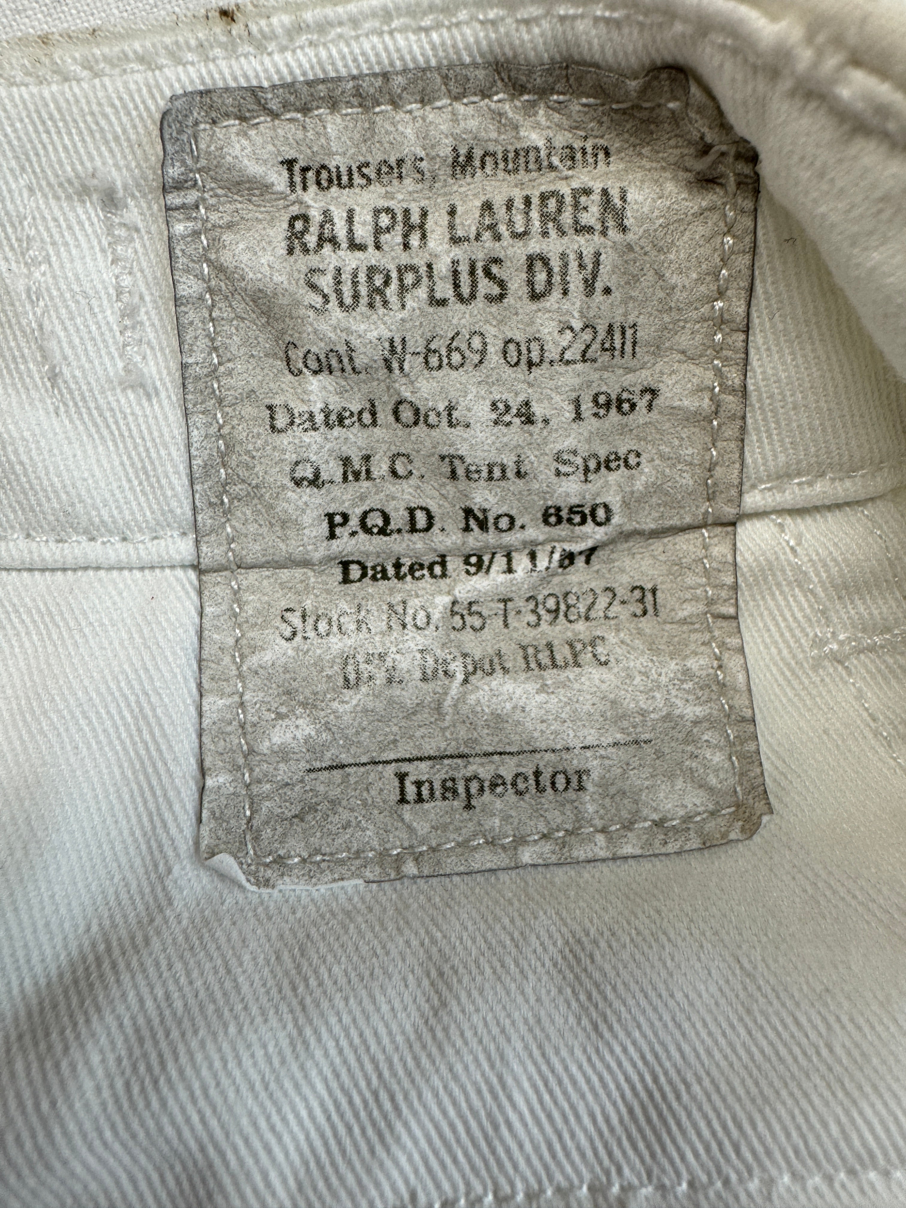 Ralph Lauren Cargoshorts Retro "Mountain Trousers" Weiß 33