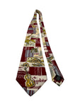 Vintage Givenchy Krawatte 90s Violine Print Rot