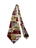Vintage Givenchy Krawatte 90s Violine Print Rot