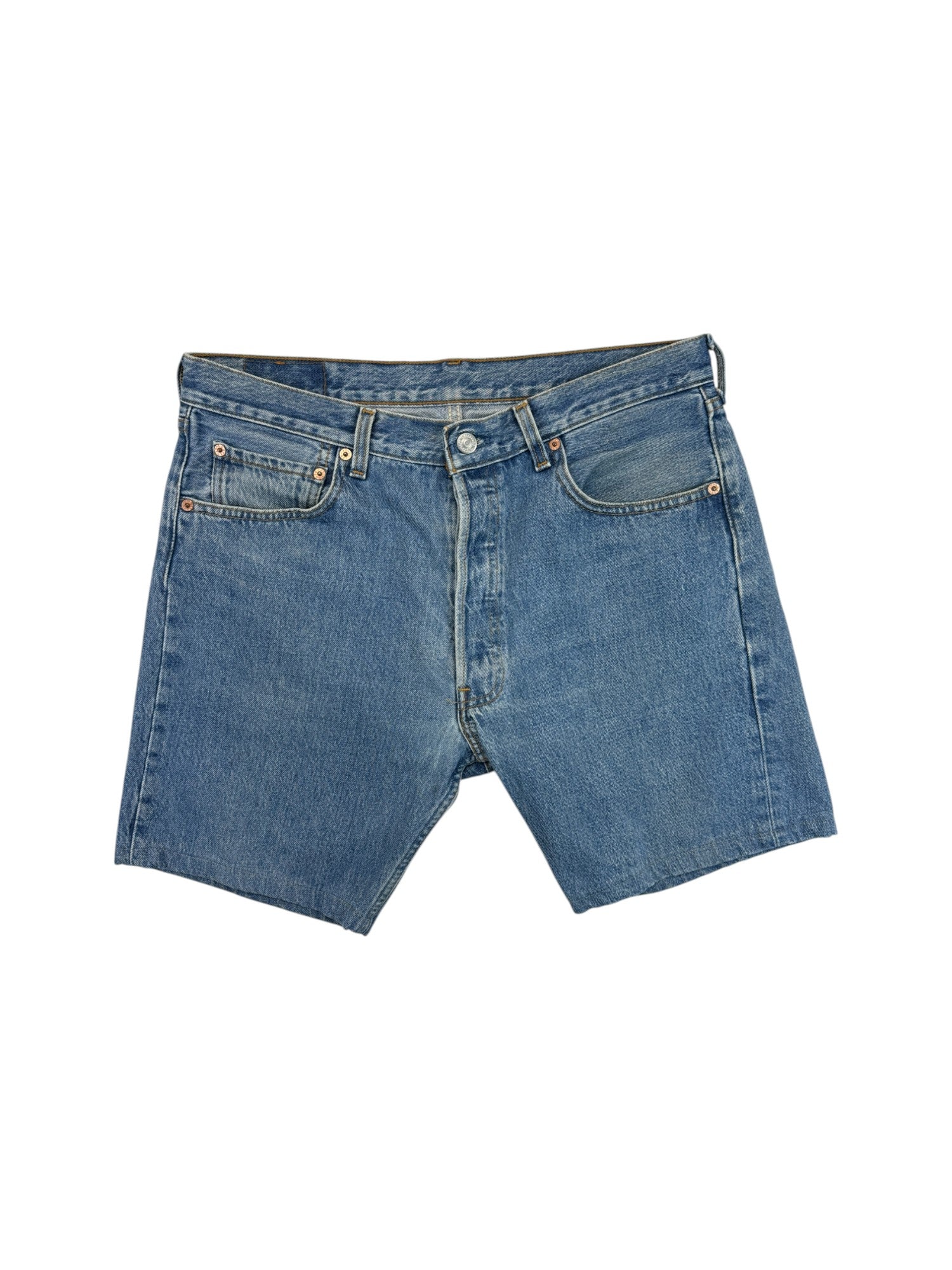 Vintage Levis Shorts 1996 501 Made In USA Gekürzt Blau W34