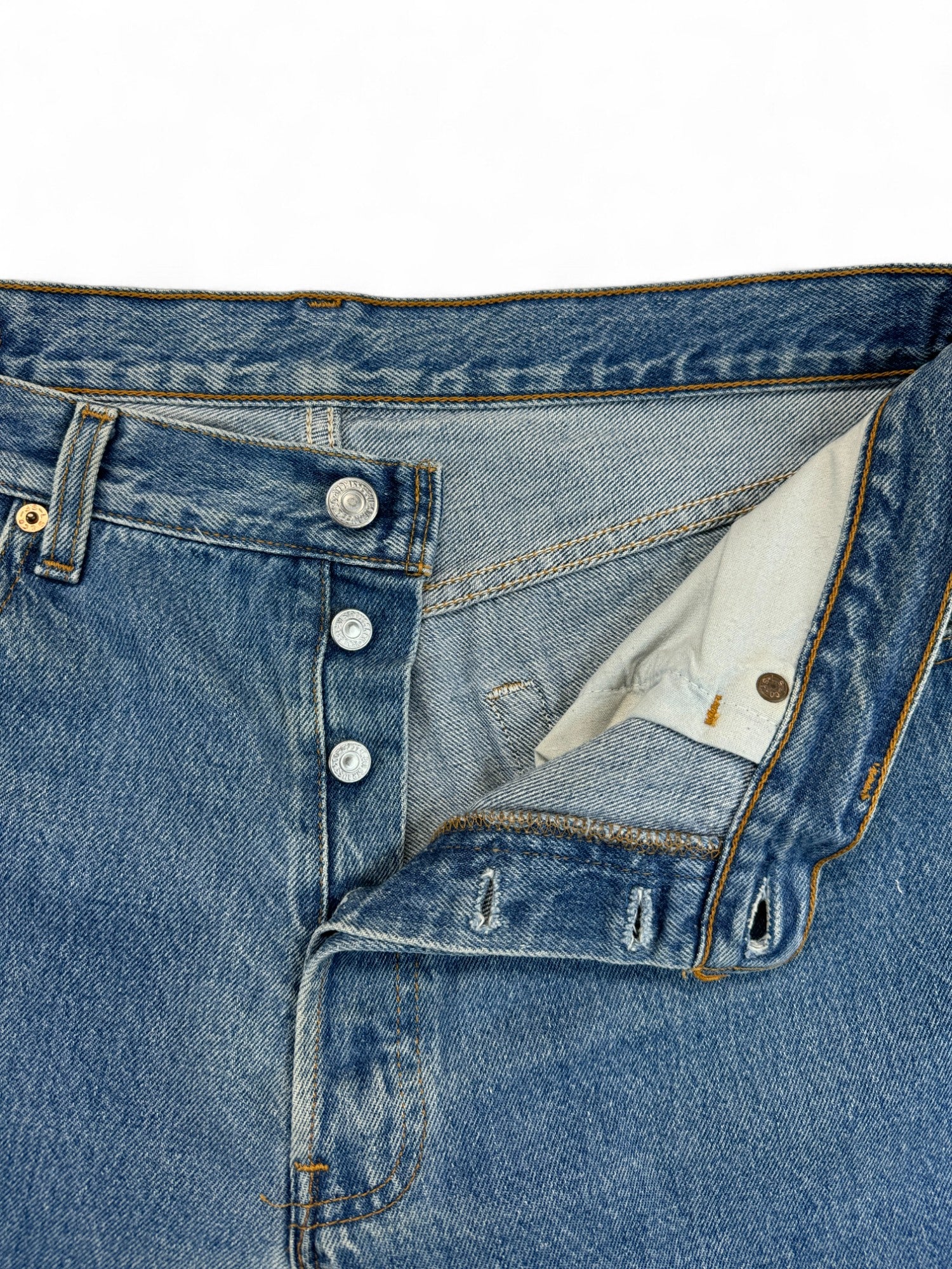 Vintage Levis Shorts 1996 501 Made In USA Gekürzt Blau W34