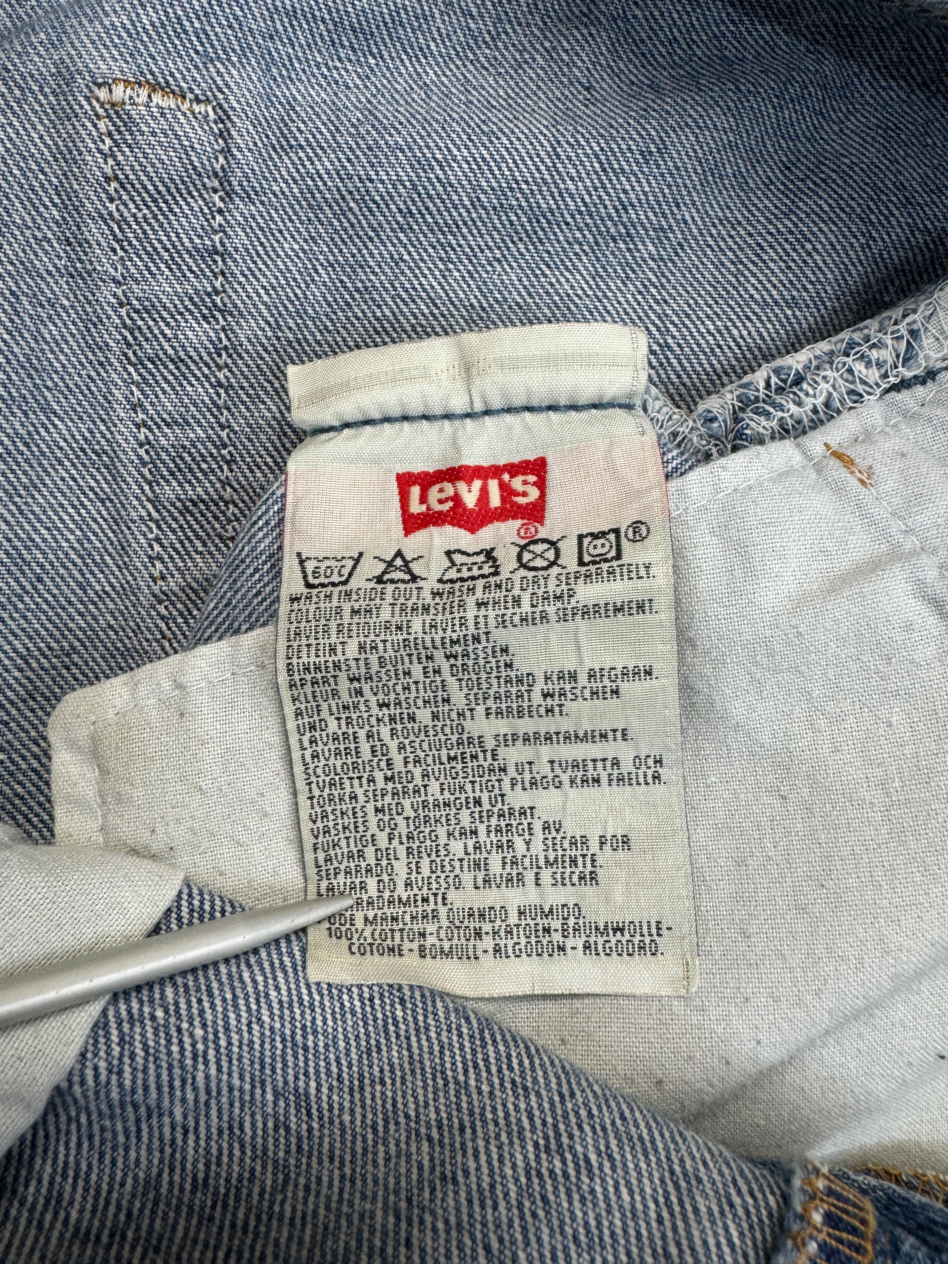 Vintage Levis Shorts 1996 501 Made In USA Gekürzt Blau W34