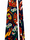 Vintage Atlas Design Krawatte 90s Made In Korea Sushi Print Bunt