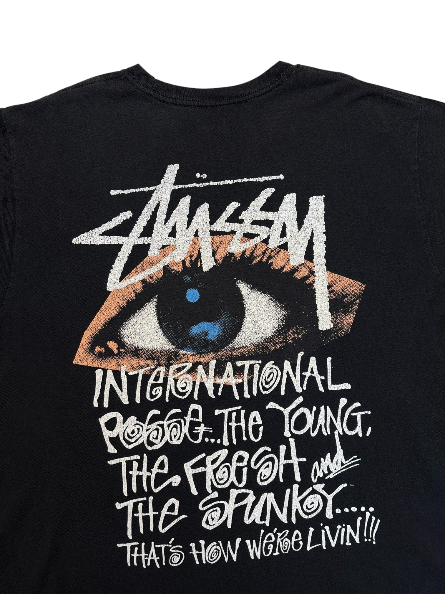 00s Stüssy Shirt Ocular Schwarz L - RareRags