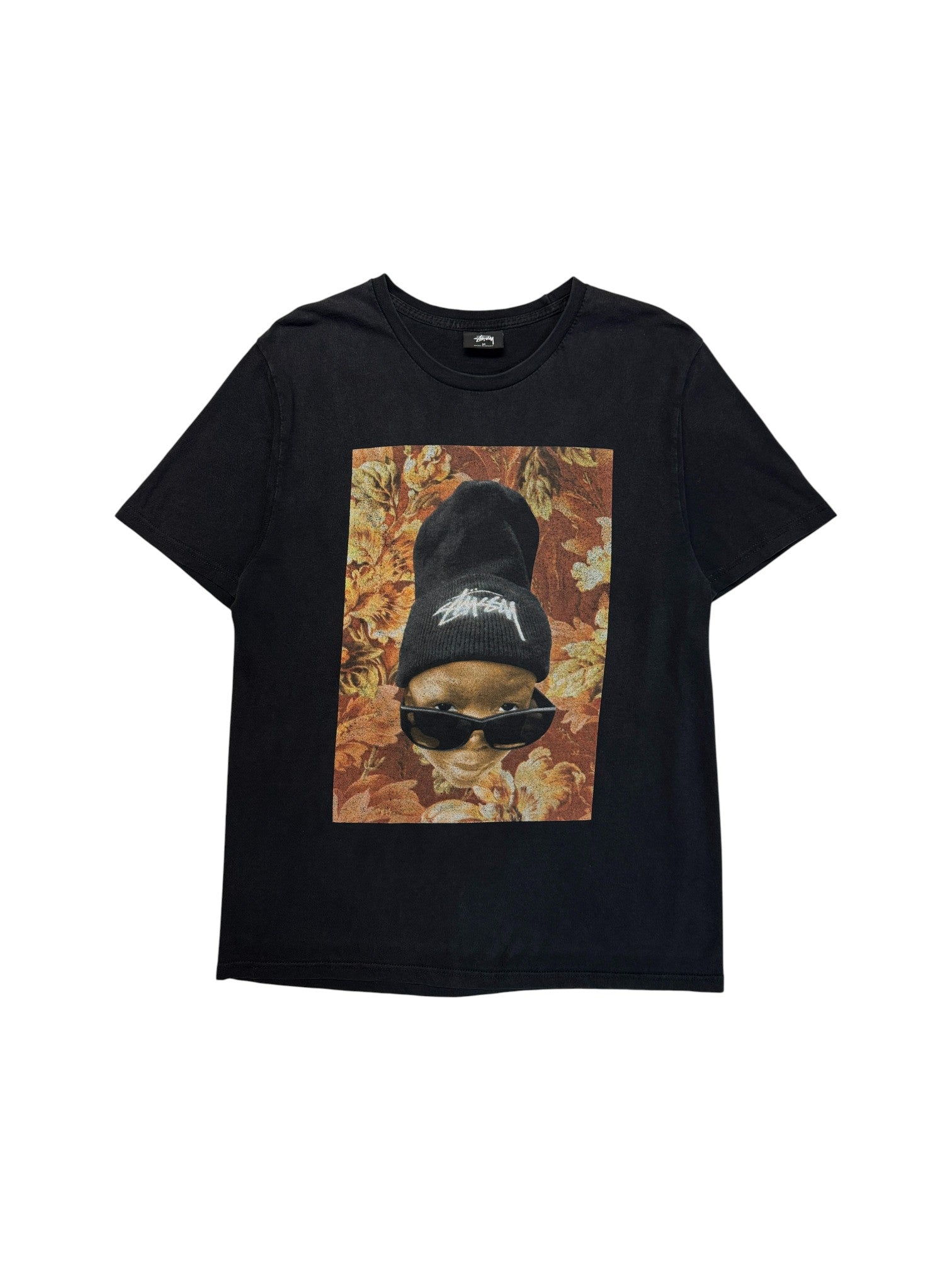 00s Stüssy Shirt Flower Kid Schwarz M - RareRags