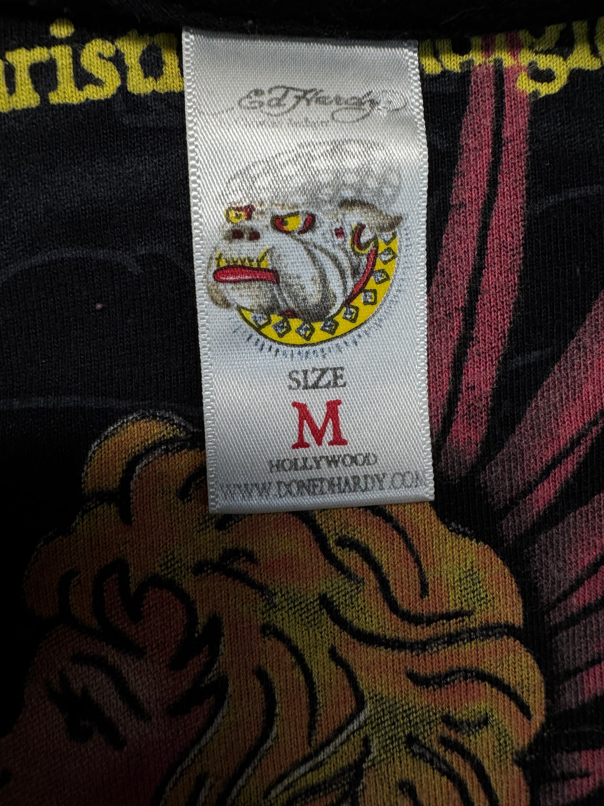 00s Ed Hardy Layered Longsleeve "Siren" Schwarz M - RareRags