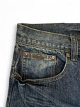 Thug Life Jorts Deadstock Y2K Baggy Dark Blue 36