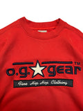 90s OG Gear Sweater Spellout Rot XL - RareRags