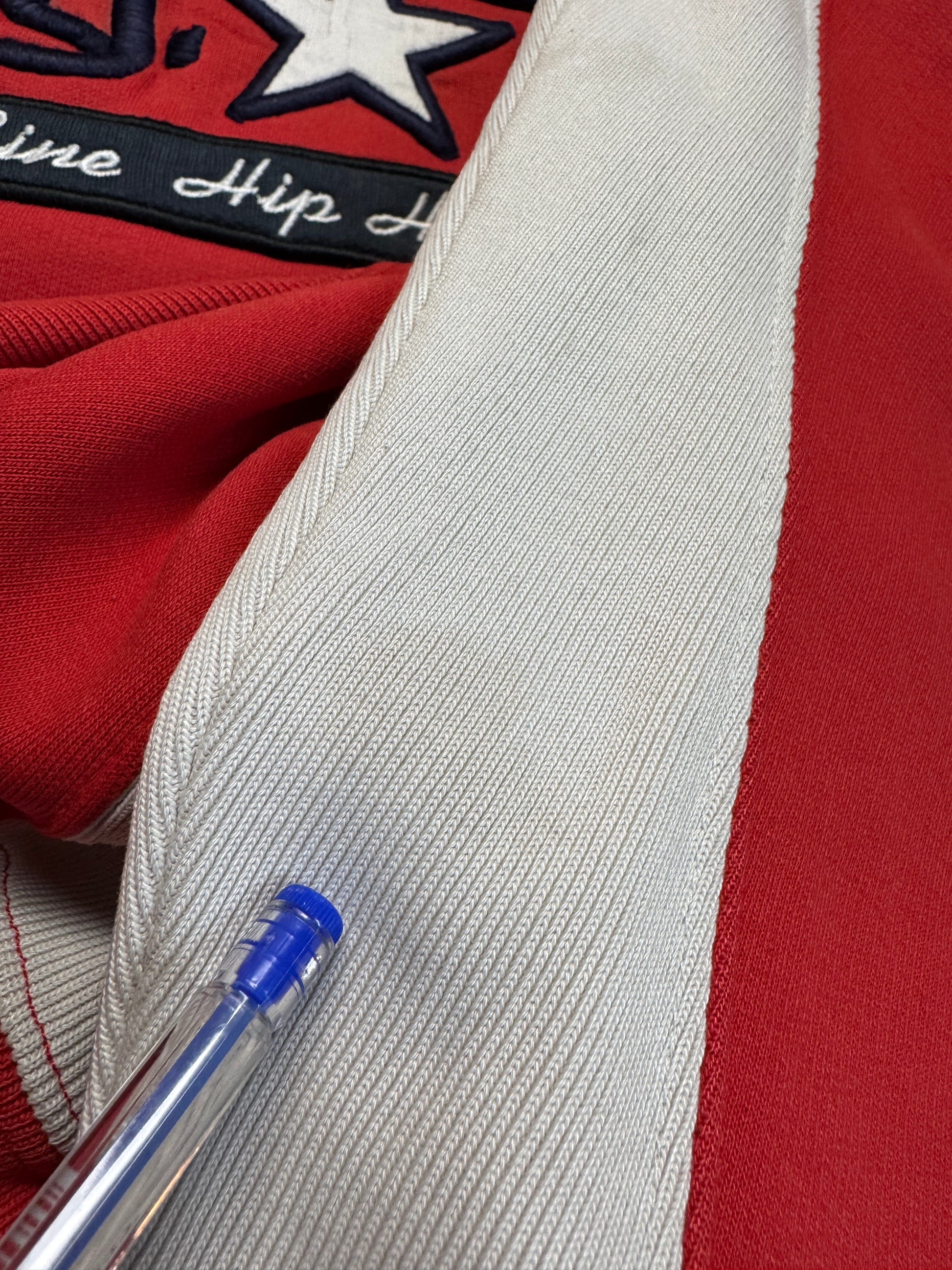 90s OG Gear Sweater Spellout Rot XL - RareRags