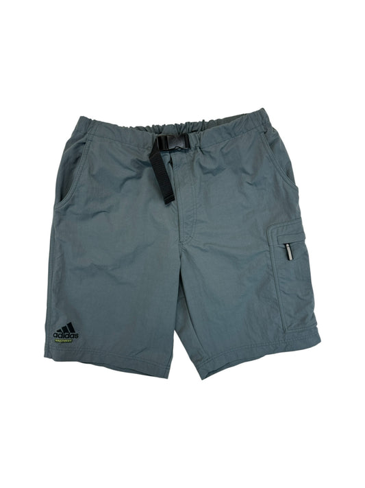 Vintage Adidas Shorts 90s ClimaShell Cargo Nylon Grau/Blau M